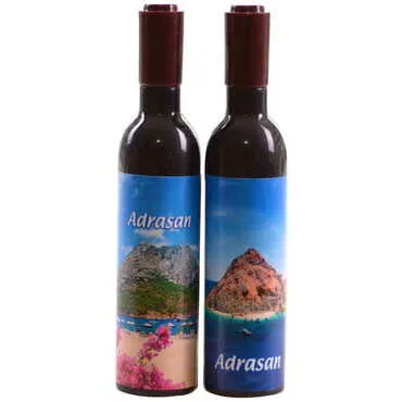 Toptan Adrasan Temalı Myros Şişe Şekilli Tirbüşon Açacak 115x25x25 mm - 4