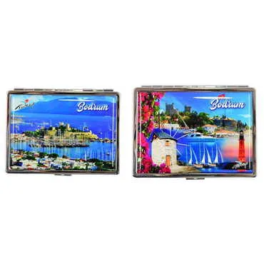 Bodrum Themed Metal Cigarette Case 103x80x11 mm - 4
