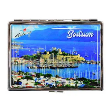 Bodrum Themed Metal Cigarette Case 103x80x11 mm - 5