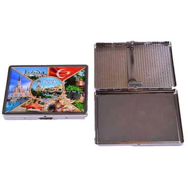 Belek Themed Metal Cigarette Case 103x80x11 mm - 6
