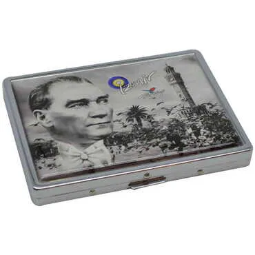 Izmir Themed Metal Cigarette Case 103x80x11 mm - 4