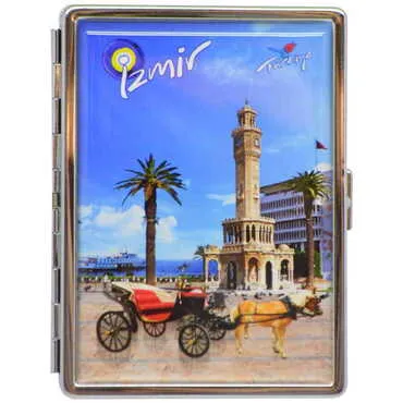 Izmir Themed Metal Cigarette Case 103x80x11 mm - 5