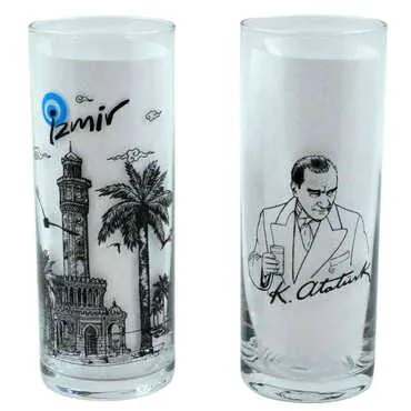 Ataturk Themed Custom Printed Raki-Ouzo Glass