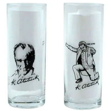 Ataturk Themed Custom Printed Raki-Ouzo Glass - 2