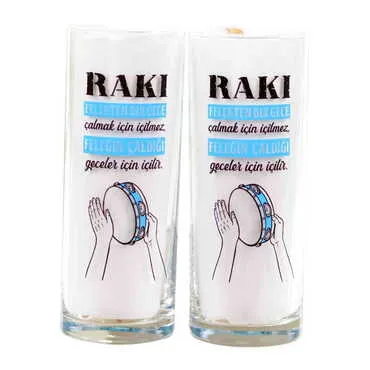 Toptan Yazılı Myros Baskili Raki Bardaği - 18