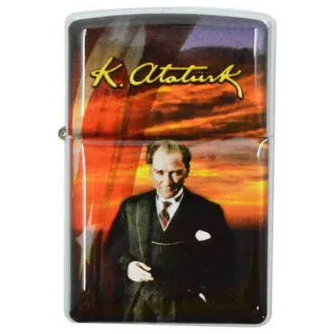 Ataturk Themed Custom Printed Metal Gasoline Lighter - 10