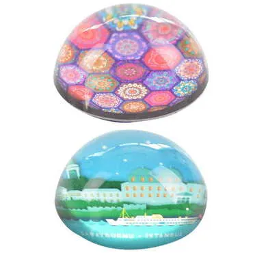 Toptan Mandala Temalı 6 Cm Cam Y. Küre  Kağit Ağirliği - 4