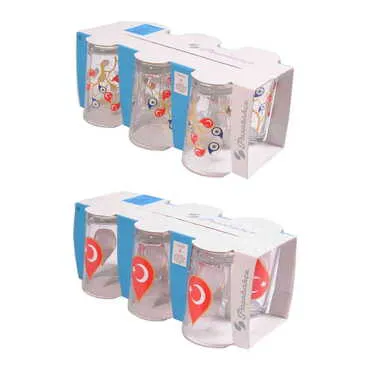 Turkey Themed Printed Water Glass Set of 6 Pcs - 2