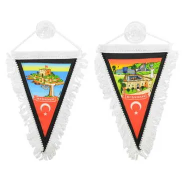 Kusadasi Themed Custom Printed Triangular Pennant 10X15Cm - 2