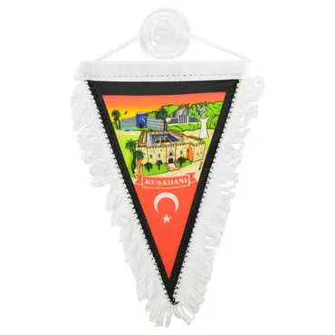 Kusadasi Themed Custom Printed Triangular Pennant 10X15Cm - 3