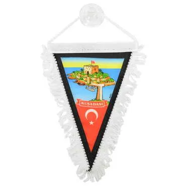 Kusadasi Themed Custom Printed Triangular Pennant 10X15Cm - 4