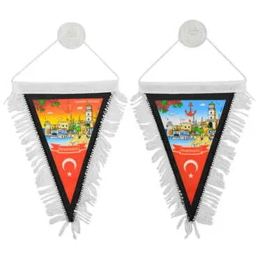 Toptan Marmaris Temalı Üçgen Flama 10X15 cm - 2