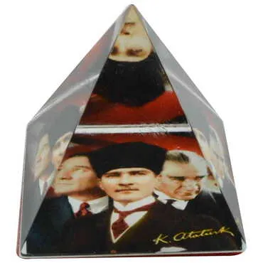 Ataturk Themed Hemisphere Glass Paperweight 5Cm - 7