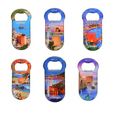 Toptan Alanya Temalı Myros Metal Klasik Açacak Magnet 90x45 mm - 3