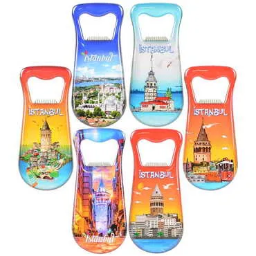 Istanbul Themed Customizable Metal Magnetic Bottle Opener 95x42 mm - 3