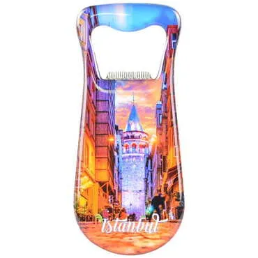 Istanbul Themed Customizable Metal Magnetic Bottle Opener 95x42 mm - 4