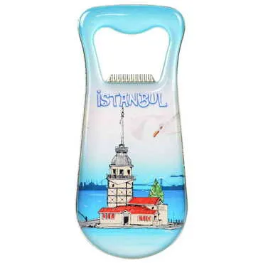 Istanbul Themed Customizable Metal Magnetic Bottle Opener 95x42 mm - 5