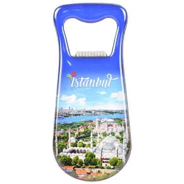 Istanbul Themed Customizable Metal Magnetic Bottle Opener 95x42 mm - 6