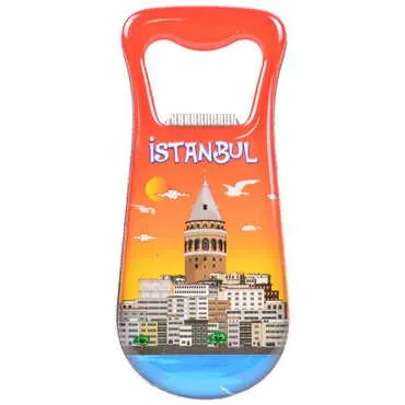 Istanbul Themed Customizable Metal Magnetic Bottle Opener 95x42 mm - 8