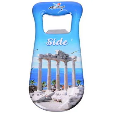 Side Themed Customizable Metal Magnetic Bottle Opener 95x42 mm - 4