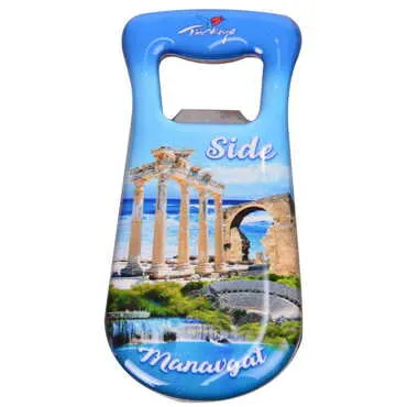Side Themed Customizable Metal Magnetic Bottle Opener 95x42 mm - 6