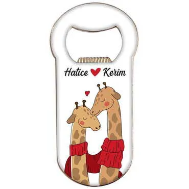 Sweetheart Themed Customizable Metal Magnetic Bottle Opener 95x42 mm - 4