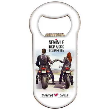 Sweetheart Themed Customizable Metal Magnetic Bottle Opener 95x42 mm - 6