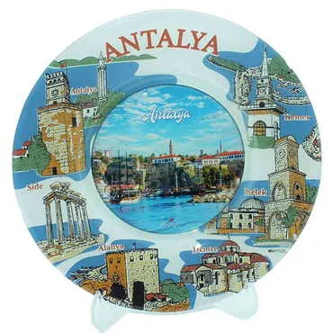 Antalya Themed Bespoke Printed Glass Plate 18 Cm - 4