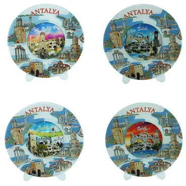 Belek Themed Bespoke Printed Glass Plate 18 Cm - 2