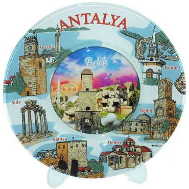 Belek Themed Bespoke Printed Glass Plate 18 Cm - 3