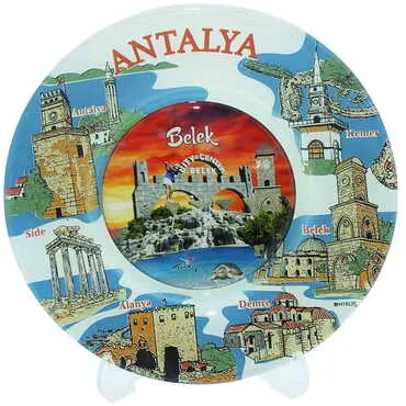 Belek Themed Bespoke Printed Glass Plate 18 Cm - 4