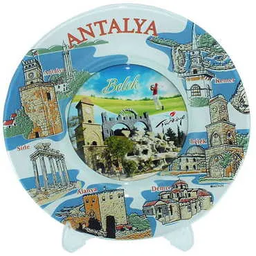 Belek Themed Bespoke Printed Glass Plate 18 Cm - 5