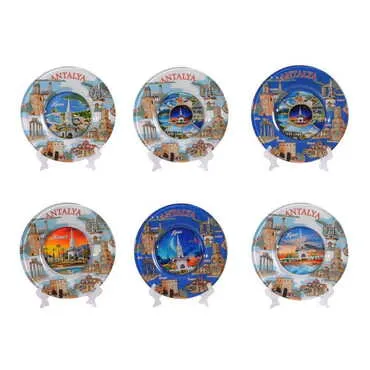 Kemer Themed Bespoke Printed Glass Plate 18 Cm - 2