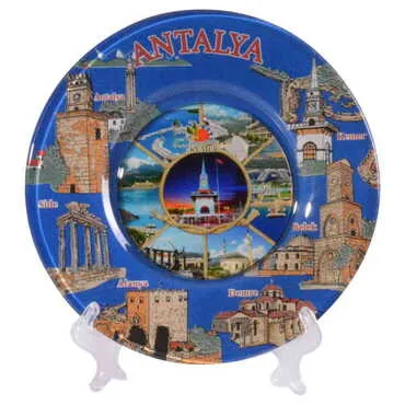 Kemer Themed Bespoke Printed Glass Plate 18 Cm - 4