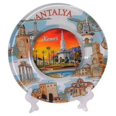 Kemer Themed Bespoke Printed Glass Plate 18 Cm - 5