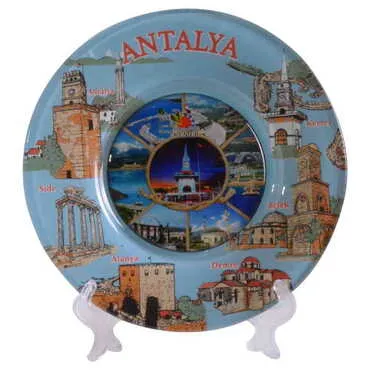 Kemer Themed Bespoke Printed Glass Plate 18 Cm - 11