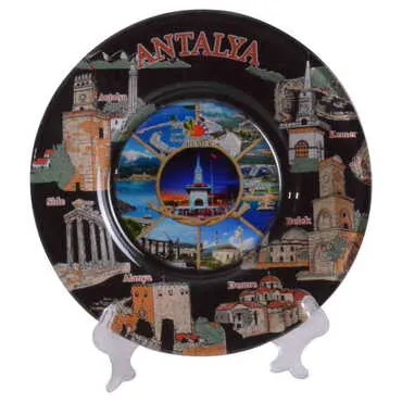 Kemer Themed Bespoke Printed Glass Plate 18 Cm - 12