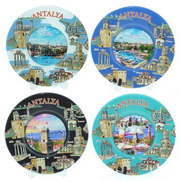 Antalya Themed Bespoke Printed Glass Plate 21 Cm - 2