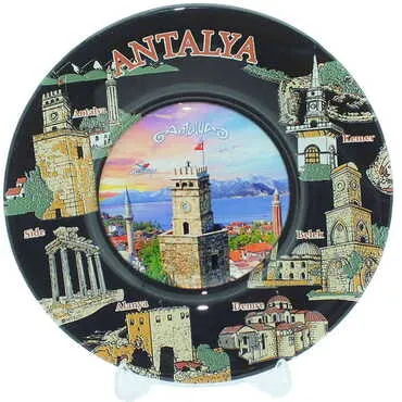 Antalya Themed Bespoke Printed Glass Plate 21 Cm - 6