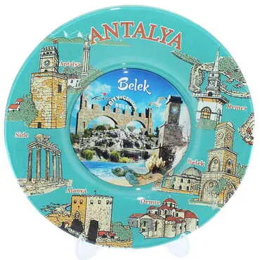 Belek Themed Bespoke Printed Glass Plate 21 Cm - 5
