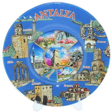 Belek Themed Bespoke Printed Glass Plate 21 Cm - 6