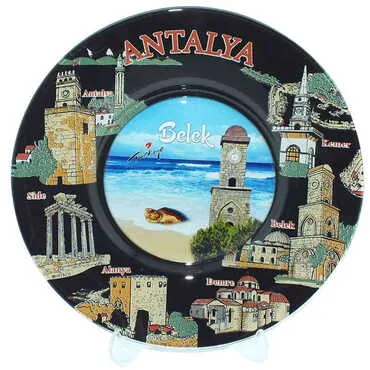 Belek Themed Bespoke Printed Glass Plate 21 Cm - 7