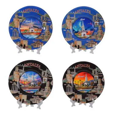 Kemer Themed Bespoke Printed Glass Plate 21 Cm - 2