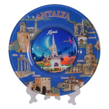Kemer Themed Bespoke Printed Glass Plate 21 Cm - 3