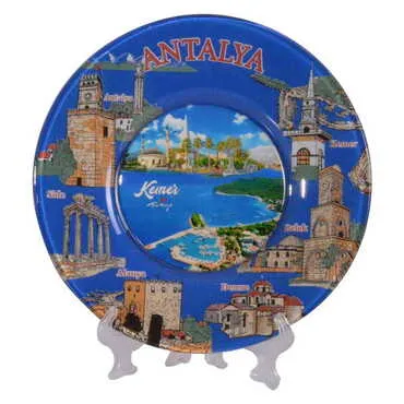 Kemer Themed Bespoke Printed Glass Plate 21 Cm - 5