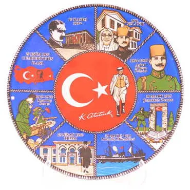 Ataturk Themed Bespoke Printed Glass Plate 18 Cm - 4