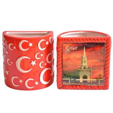 Kemer Themed Ceramic Moon & Star Pencil Holder - 5
