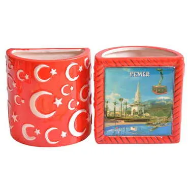 Kemer Themed Ceramic Moon & Star Pencil Holder - 9