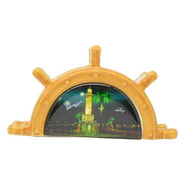 Izmir Themed Anchor Shaped Ceramic Napkin Holder - 6