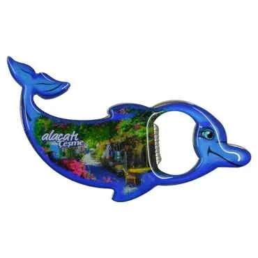 Toptan Alaçatı Bölgesi Temalı Myros Metal Yunus Açacak Magnet 102x67 mm - 5